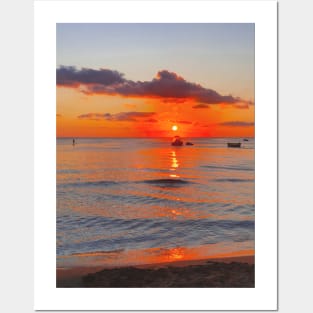 Sea sunset Posters and Art